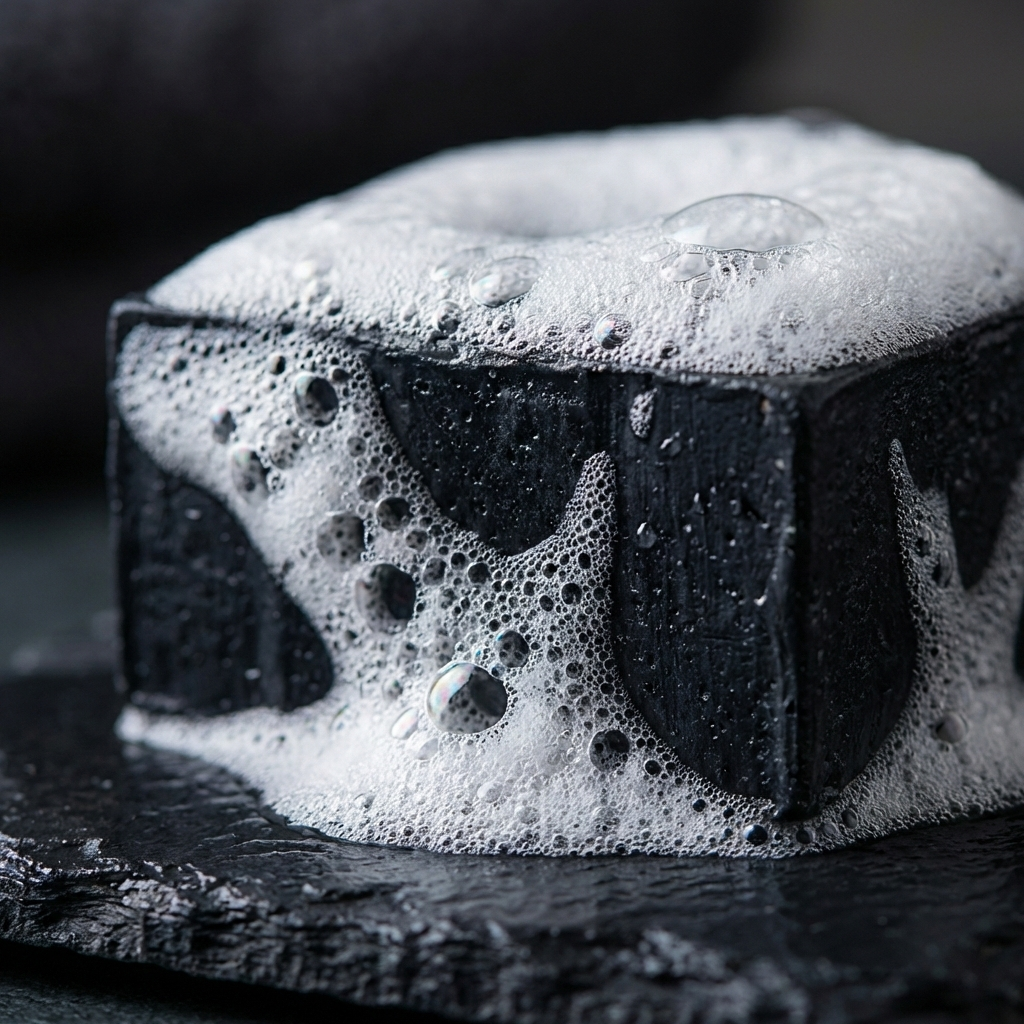 Jabón Artesanal Carbon Activado Y Algas Marinas Mamushka