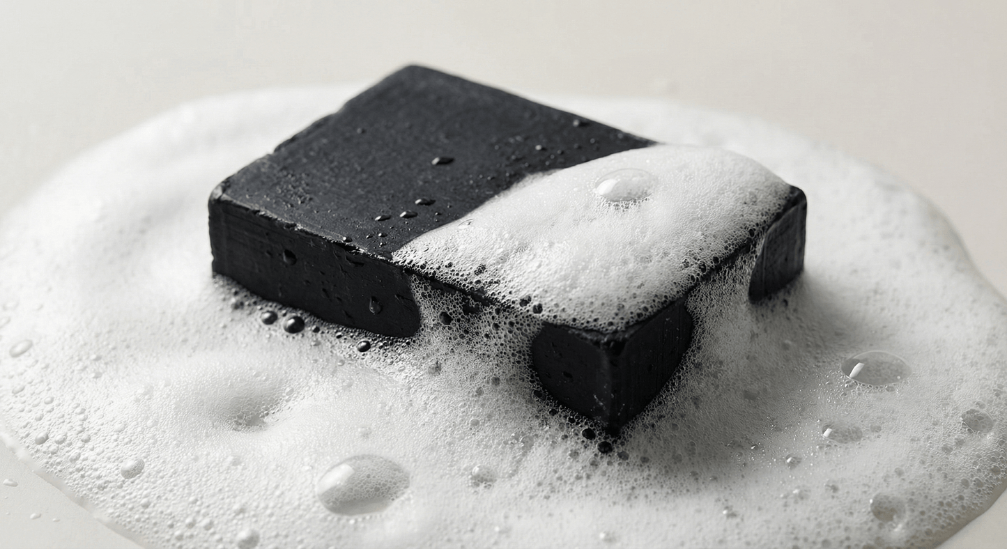 Jabón Artesanal Carbon Activado Y Algas Marinas Mamushka