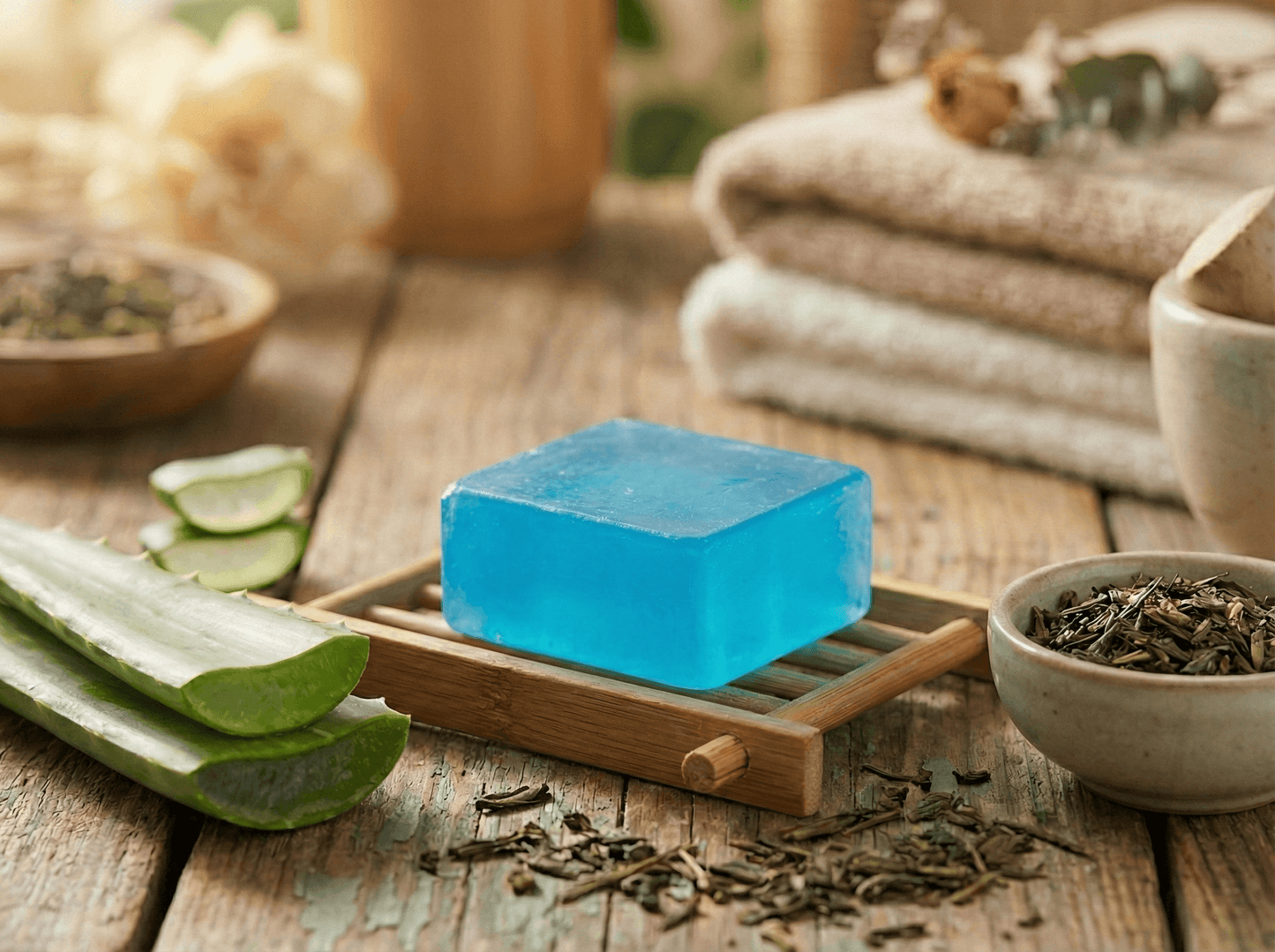 Jabón Artesanal Aloe Vera Y Árbol De Té Mamushka